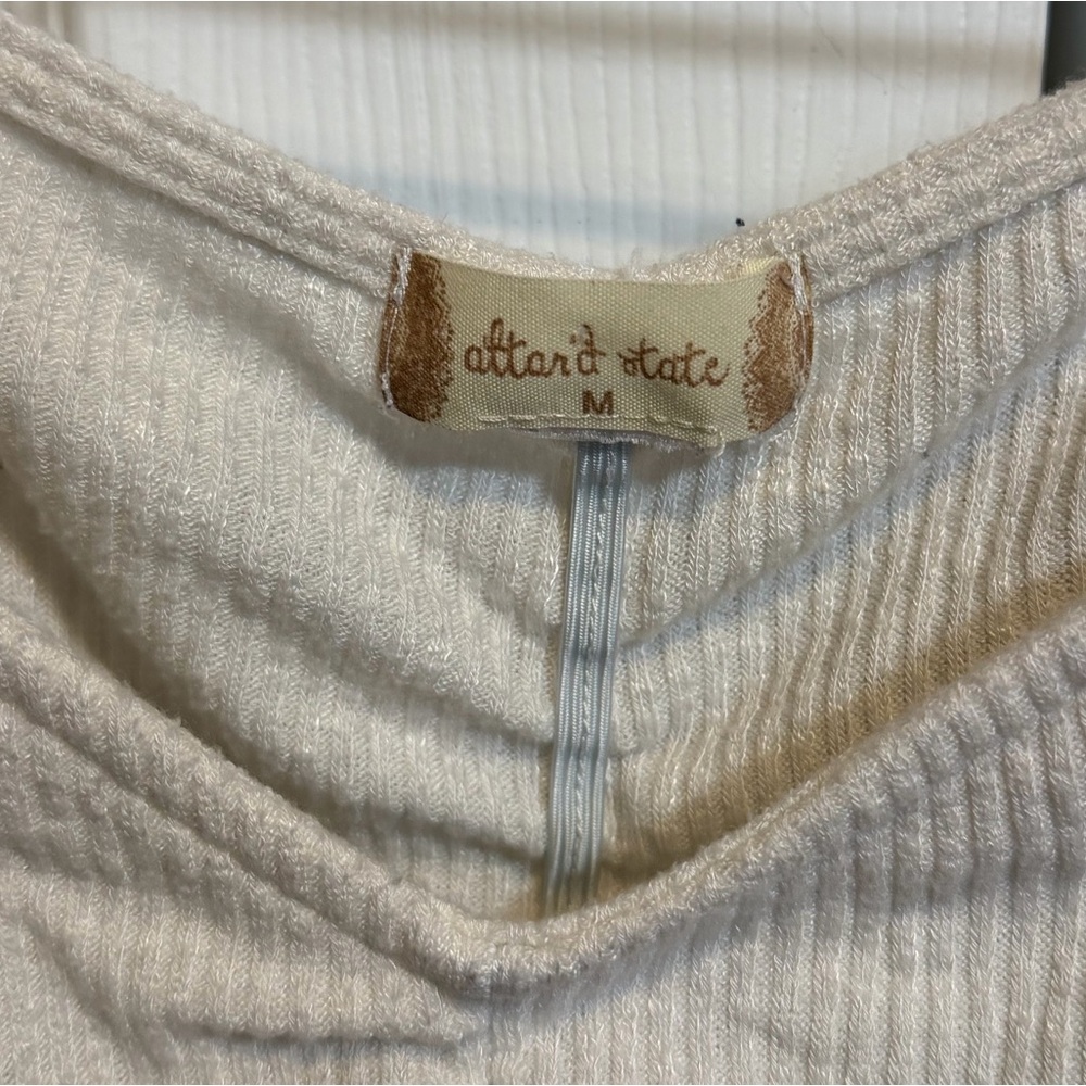Altar'd State Cream Ruched Crop Top - Picture 2 of 4